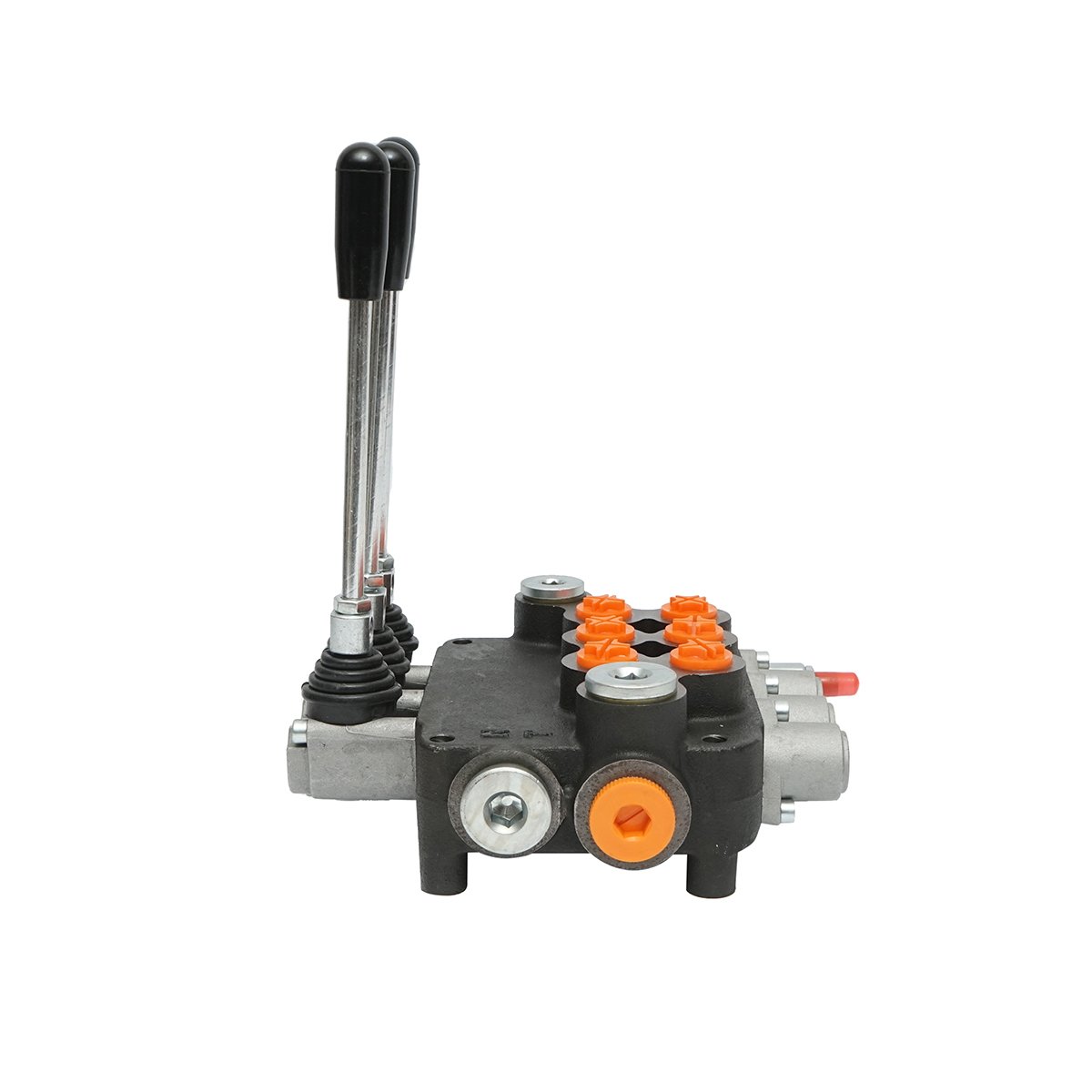 Distribuitor hidraulic cu 3 manete debit 80L/min cu levier si reductie inclusa -15 /+80 Breckner Germany